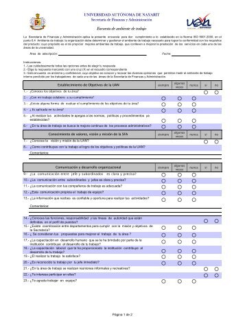 encuesta de clima laboral - sistema administrativo de calidad ...