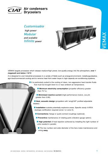 Air condensers Drycoolers - Euroconfort