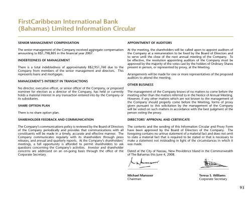 Bahamas - FirstCaribbean International Bank