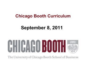 September 8, 2011 - Chicago Booth Portal