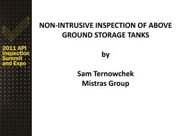 Intrusive inspection of above - ground storage tanks
