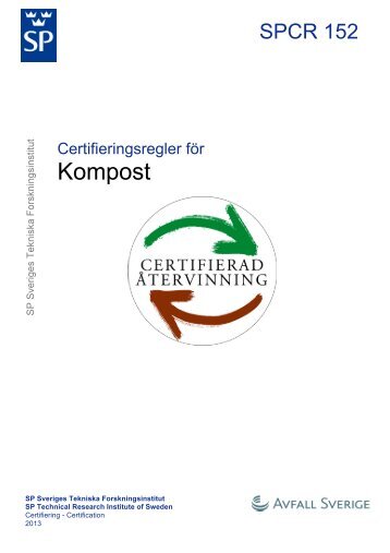 Certifieringsregler, SPCR 152 (pdf)