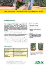 Hecke am laufenden MeterÂ® Balkon - Helix Pflanzensysteme