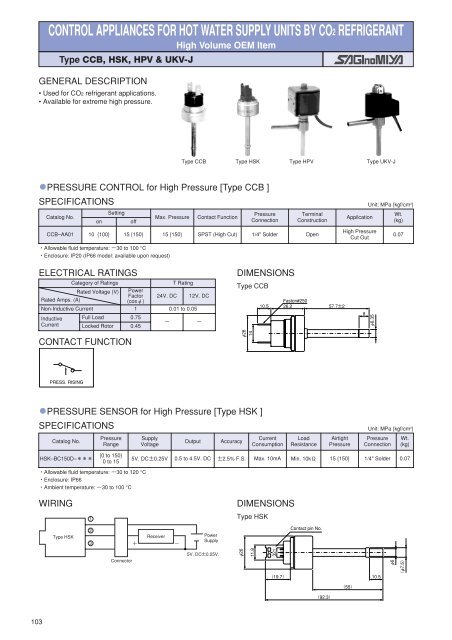 Pressure Sensors - Ecotherm