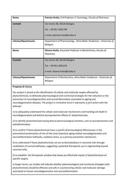 Mapping of Italian research excellence  in Neurodegenerative  - Apre