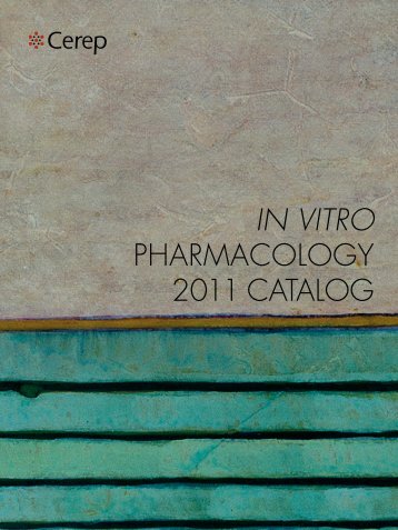 in vitro PHARMACOLOGY 2011 CATALOG - Cerep