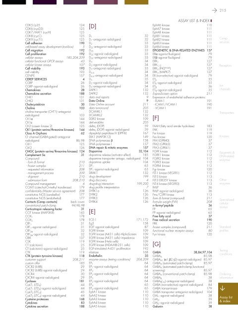 in vitro PHARMACOLOGY 2011 CATALOG - Cerep