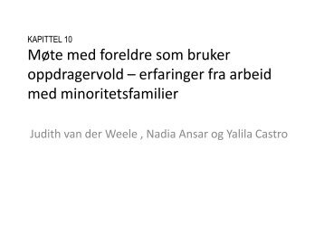 Møte med foreldre som bruker oppdragervold ... - Alternativ til vold