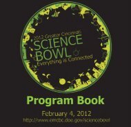 2012 Greater Cincinnati Science Bowl Program - U.S. Department of ...