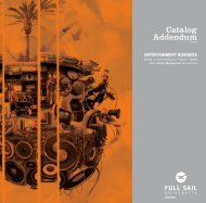 Catalog Addendum - Full Sail University