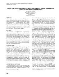 Sperm Concentrations and Egg Fertilization Rates during Spawning of