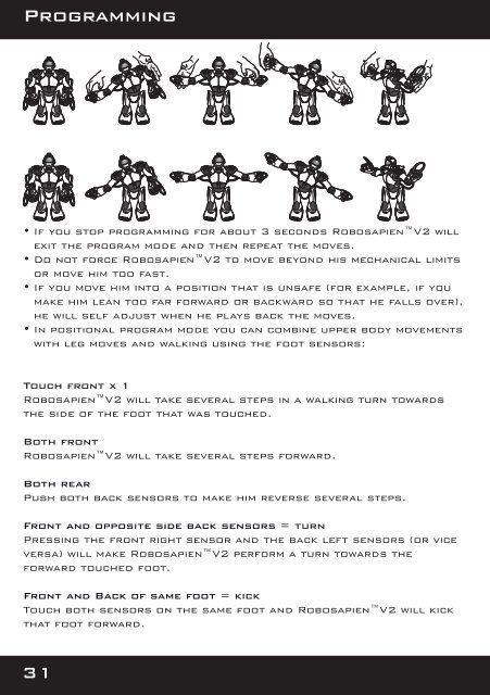 Robosapien?V2 manually - WowWee