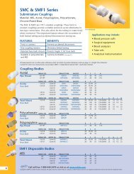 SMC & SMF1 Series Specifications - Colder Products Company