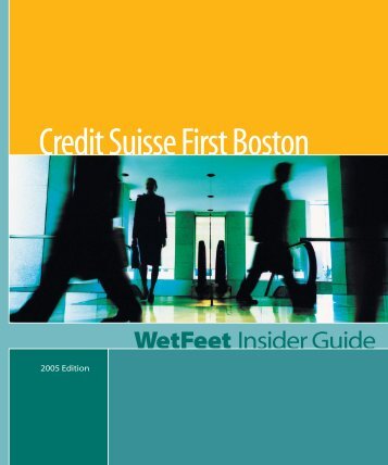 Then check out Credit Suisse First Boston. - Gymkhana