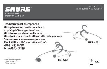 Shure Beta 53 and Beta 54 User Guide