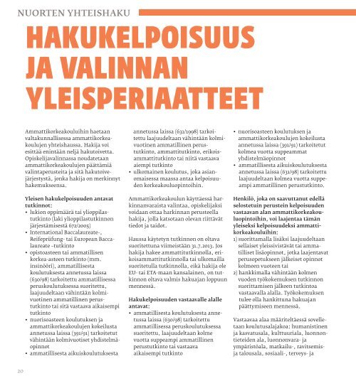 HAKIJAN OPAS - Humanistinen ammattikorkeakoulu