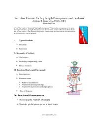 Corrective Exercise for Leg Length Discrepancies and Scoliosis - Idea