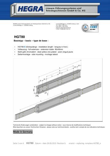 HGT80 - Hegra Linear GmbH