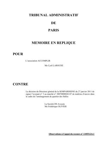 memoire replique.. - Association Accomplir