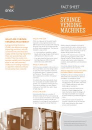 Fact sheet â Syringe Vending Machines - Anex