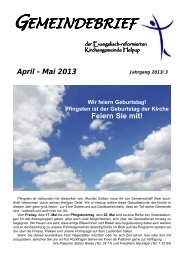 April - Mai 2013 - Kirchengemeinde Helpup