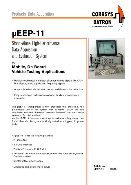 mEEP-11 Data Acquisition System - Corrsys Datron