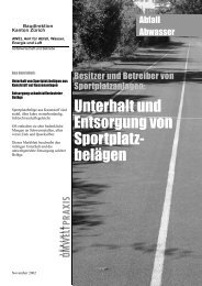 Unterhalt und Entsorgung von SportplatzbelÃ¤gen