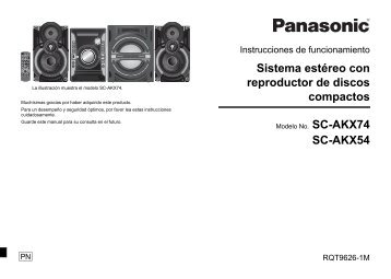 Sistema estÃ©reo con reproductor de discos compactos ... - Panasonic