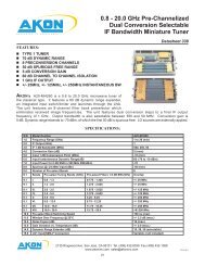 0.8 - 20.0 GHz Pre-Channelized Dual Conversion ... - Akon, Inc.