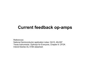 Current feedback op-amps