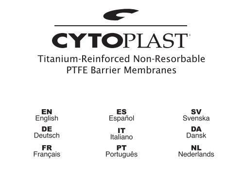 Titanium-Reinforced Non-Resorbable PTFE Barrier ... - Osteogenics