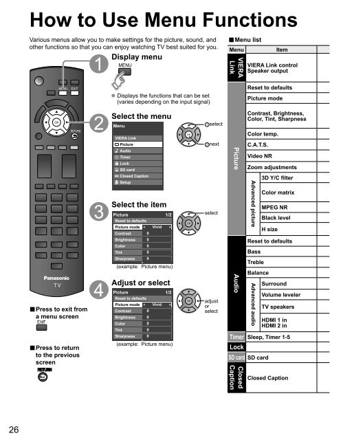 MANUAL DE USUARIO TC-P42C1(es) - Panasonic