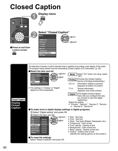 MANUAL DE USUARIO TC-P42C1(es) - Panasonic