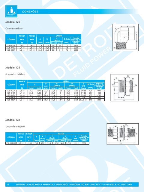 ConexÃµes flangeadas - DETRON