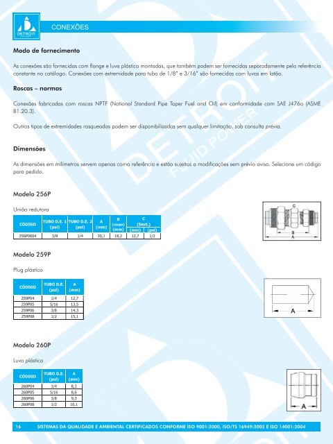 ConexÃµes flangeadas - DETRON