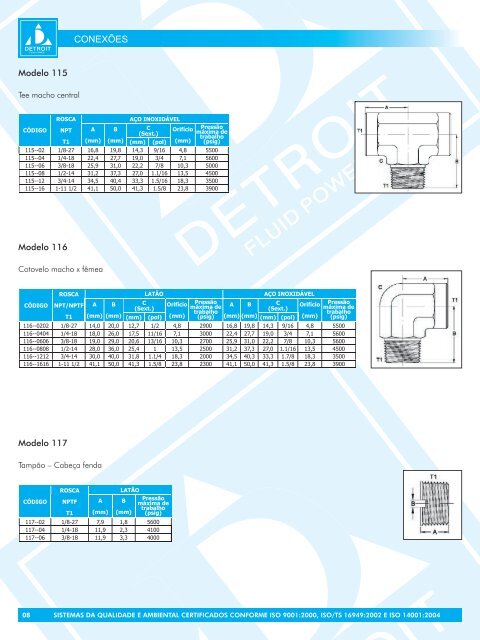 ConexÃµes flangeadas - DETRON