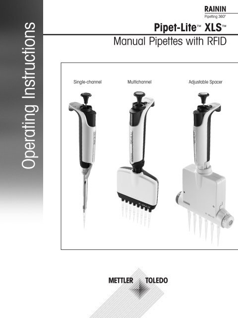 Mettler Toledo Multichannel Manual Pipettes