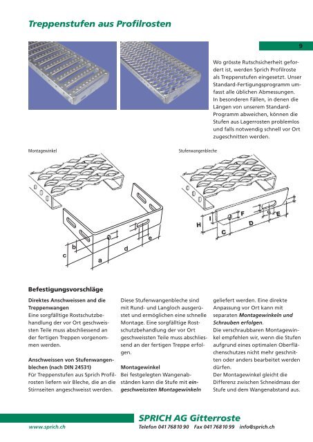 Sprich AG - Profilrost-Programm