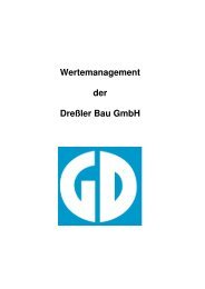 Deckblatt Wertemanagement - Dreßler-Bau