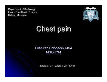 Chest pain - Henry Ford Health System