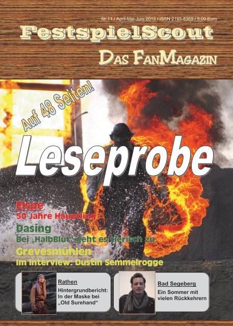 Leseprobe zur Ausgabe Nr. 11. - FestspielScout.de