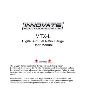 MTX-L Manual - Innovate Motorsports