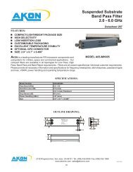 Suspended Substrate Band Pass Filter 2.0 - 6.0 GHz - Akon, Inc.