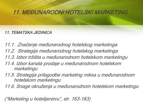 marketing hotela - LUMENS - Fakultet za menadÅ¾ment u turizmu i ...