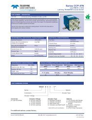 to view datasheet - Teledyne Coax Switches