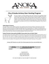 City of Anoka Archery Deer Hunting Program