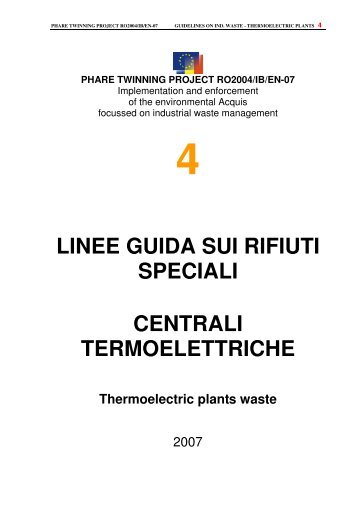 Rifiuti da centrali termoelettriche - ARPAL
