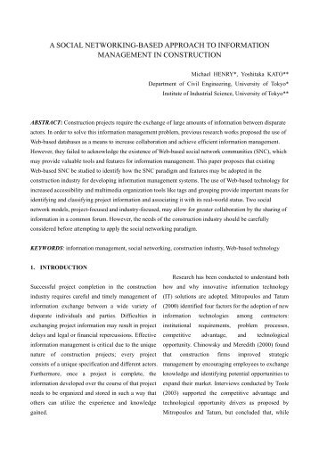 PAPER FORMAT FOR THE INTERNATIONAL SYMPOSIUM on ...