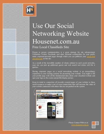 Use Our Social Networking Website Housenet.com.au