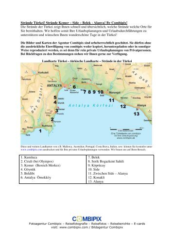 StrÃ¤nde TÃ¼rkei! StrÃ¤nde Kemer â Side â Belek - Alanya ... - Combipix